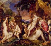 TIZIANO Vecellio Diana and Callisto ar Norge oil painting reproduction